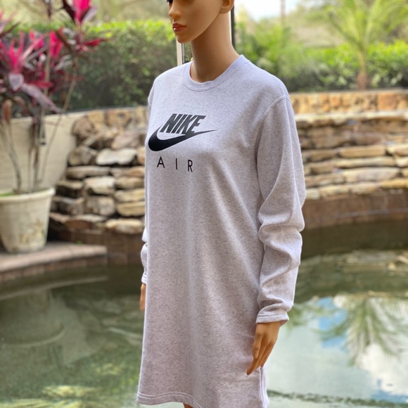 NIKE AIR FLEECE DRESS SMALL GRAY - Picture 3 of 7